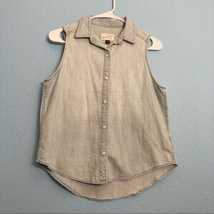 NWT Universal Thread Cotton Button Vest Top - Blue - XS